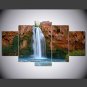 Stretched Canvas Print Landscape Floral/Botanical Style Pastoral,Five Panels Canvas Any Shape Prin