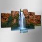 Stretched Canvas Print Landscape Floral/Botanical Style Pastoral,Five Panels Canvas Any Shape Prin