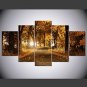 Stretched Canvas Print Landscape Floral/Botanical Classic Pastoral,Five Panels Canvas Any Shape Pr