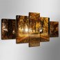 Stretched Canvas Print Landscape Floral/Botanical Classic Pastoral,Five Panels Canvas Any Shape Pr