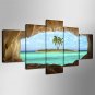 Stretched Canvas Print Landscape Floral/Botanical Style Modern,Five Panels Canvas Any Shape Print