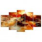 Stretched Canvas Print Abstract Style Classic,Five Panels Canvas Any Shape Print Wall Decor For Ho