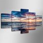 Stretched Canvas Print Landscape Leisure Style Modern,Five Panels Canvas Any Shape Print Wall Deco