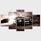 Stretched Canvas Print Landscape Leisure Style Modern,Five Panels Canvas Any Shape Print Wall Deco