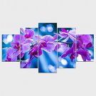 Stretched Canvas Print Landscape Floral/Botanical Style Modern,Five Panels Canvas Any Shape Print