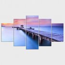 Stretched Canvas Print Landscape Style Modern,Five Panels Canvas Any Shape Print Wall Decor For Ho