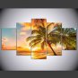 Stretched Canvas Print Landscape Floral/Botanical Style Modern,Five Panels Canvas Any Shape Print