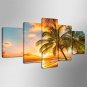 Stretched Canvas Print Landscape Floral/Botanical Style Modern,Five Panels Canvas Any Shape Print