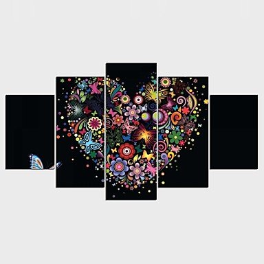Stretched Canvas Print Fantasy Style Modern,Five Panels Canvas Any Shape Print Wall Decor For Home