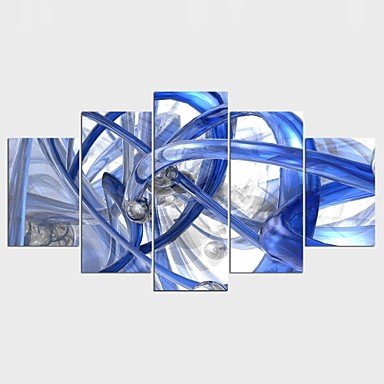Stretched Canvas Print Abstract Style Modern,Five Panels Canvas Any Shape Print Wall Decor For Hom