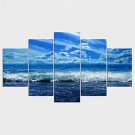 Stretched Canvas Print Landscape Leisure Modern Mediterranean,Five Panels Canvas Any Shape Print W