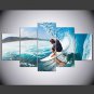 Stretched Canvas Print People Leisure Modern,Five Panels Canvas Any Shape Print Wall Decor For Hom