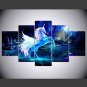 Framed Art Print Animal Fantasy Modern Classic,Five Panels Canvas Any Shape Print Wall Decor For H