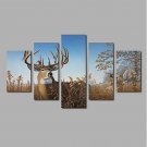 Inspiring Quotes Sunset Scenery 5 Panels Framed Painting Printed on Canvas For Livingroom Decor Po