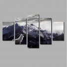 Inspiring Quotes Sunset Scenery 5 Panels Framed Painting Printed on Canvas For Livingroom Decor Po