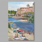 IARTS  Oil Painting Vintage Italian Summer Beach Play Abstract Art Acrylic Canvas Wall Art For Hom