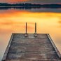 E-HOME Stretched Canvas Art The Lake View Decoration Painting  Set of 5