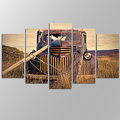VISUAL STARVintage Old Car Giclee Artwork Home Wall Decoration Framed Canvas Print Ready to Hang
