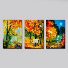 Stretched Canvas Print Abstract Modern Classic,Three Panels Horizontal Print Wall Decor For Home D