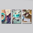 Stretched Canvas Print Still Life Classic Pastoral,Three Panels Horizontal Print Wall Decor For Ho