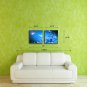 E-HOME Stretched LED Canvas Print Art Shining Butterfly LED Flashing Optical Fiber Print Set of 2