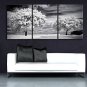 E-HOME Stretched Canvas Art The Trees Decoration Painting Set of 3
