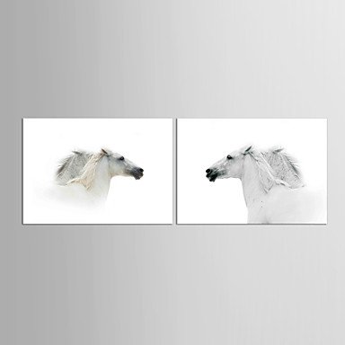 Canvas Set Famous Animal Classic Traditional,Two Panels Canvas Horizontal Print Wall Decor For Hom