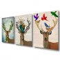 Stretched Canvas Print Three Panels Canvas Wall Decor Home Decoration Abstract Modern Deer Cartoon