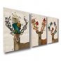 Stretched Canvas Print Three Panels Canvas Wall Decor Home Decoration Abstract Modern Deer Cartoon