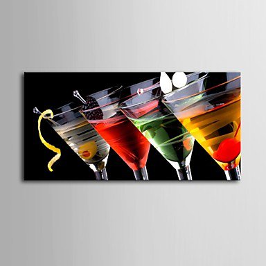 E-HOME Stretched Canvas Art Wine Glass Decoration Painting