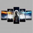Inspiring Quotes Sunset Scenery 5 Panels Framed Painting Printed on Canvas For Livingroom Decor Po