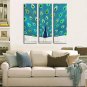 Stretched Canvas Art The Peacock  Set of 3