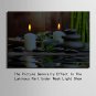 E-HOME Stretched LED Canvas Print Art Candles And Stones LED Flashing Optical Fiber Print
