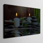 E-HOME Stretched LED Canvas Print Art Candles And Stones LED Flashing Optical Fiber Print