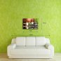 E-HOME Stretched LED Canvas Print Art Candles And Stones LED Flashing Optical Fiber Print