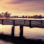 E-HOME Stretched Canvas Art The Lake Bridge Scenery Decoration Painting Set Of 3