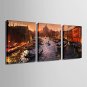 E-HOME Stretched Canvas Art City Canal View In Water Decoration Painting Set Of 3