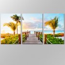 VISUAL STARAmazing Beautiful Seascape Canvas Wall Art for Home Decoration Tropical Palm Tree Beach