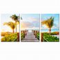 VISUAL STARAmazing Beautiful Seascape Canvas Wall Art for Home Decoration Tropical Palm Tree Beach