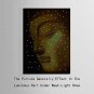 E-HOME Stretched LED Canvas Print Art The Buddha Flash effect LED
