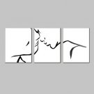 People Modern,Three Panels Horizontal Print Wall Decor For Home Decoration