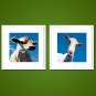 Framed Art Print Animal Leisure Modern Realism,Two Panels Canvas Square Print Wall Decor For Home