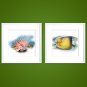 Framed Art Print Animal Leisure Modern Realism,Two Panels Canvas Square Print Wall Decor For Home