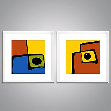 Framed Print Abstract Leisure Modern Realism,Two Panels Canvas Square Print Wall Decor For Home De