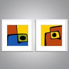 Framed Print Abstract Leisure Modern Realism,Two Panels Canvas Square Print Wall Decor For Home De