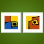 Framed Print Abstract Leisure Modern Realism,Two Panels Canvas Square Print Wall Decor For Home De