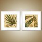 Framed Canvas Print Abstract Floral/Botanical Traditional Realism,Two Panels Canvas Square Print W
