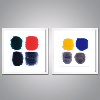 Framed Art Print Abstract Leisure Traditional Realism,Two Panels Canvas Square Print Wall Decor Fo