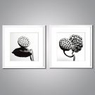 Framed Art Print Still Life Floral/Botanical Modern Realism,Two Panels Canvas Square Print Wall De