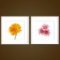 Framed Art Print Still Life Floral/Botanical Modern Realism,Two Panels Canvas Square Print Wall De